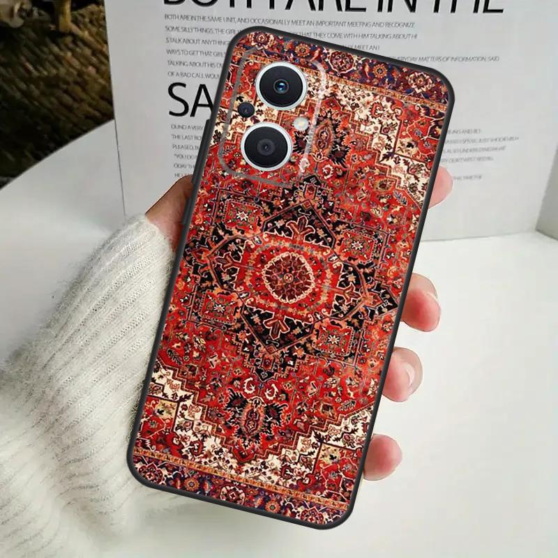 Persian Carpet Floral Pattern Case For OPPO Reno 8 7 6 5 4 Lite 8T 5Z 4Z 10 11F OPPO Find X5 X6 Pro X2 Neo X3 Lite Cover