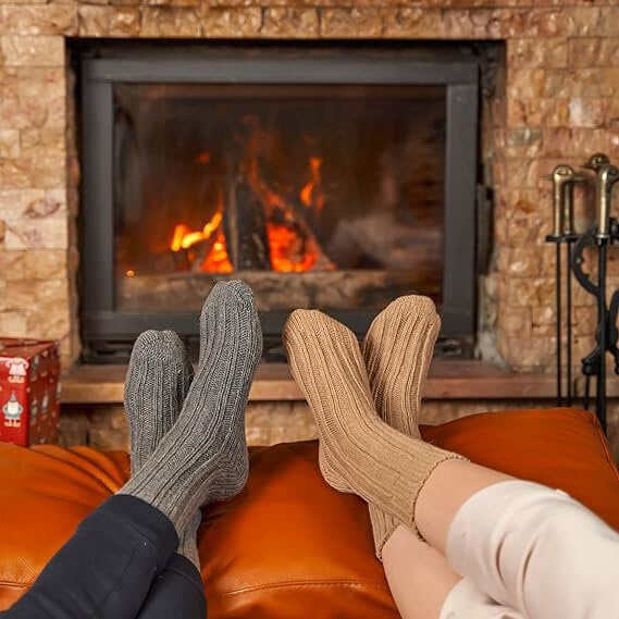 Шерстяные носки Набор 4 пары Зимние теплые носки для мужчин и женщин