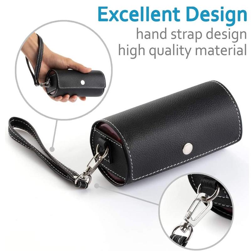 Portable Leather Medicine Box with 14 Compartments – Travel-Friendly and Classified Storage Bag