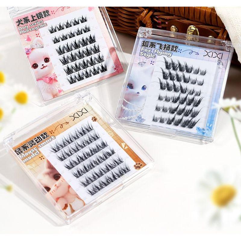 Nreain - Безклеевый набор кластеров накладных ресниц 'Глаза Животных' (Различные дизайны)