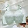New sexy lace palm print cup comfortable collection breast no steel ring text bra gather anti-sagging