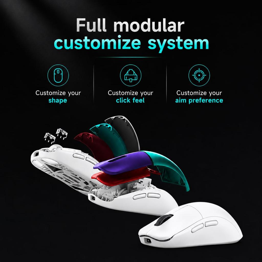 Беспроводная игровая мышь Pwnage Ultra Custom Pro Symm 3 Белая Беспроводная игровая Включена гарантия Авторизованный японский дистрибьютор - Сверхлегкая