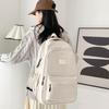 Solid Color Laptop School Bag Simple College Backpack Personality Large Capacity Backpack Outdoor