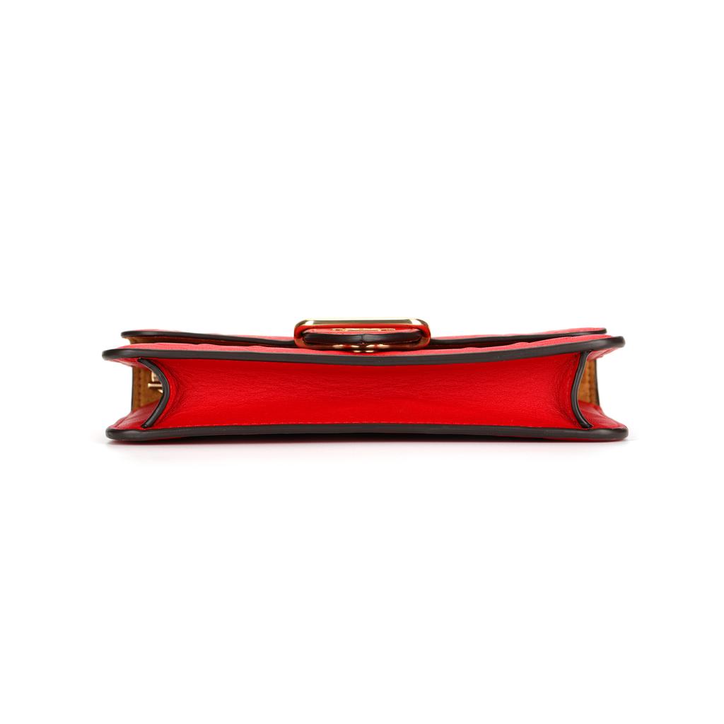 Coach Morgan 20 Gold Horse And Carriage Logo Embossed Print Leather Chain Bag Women shoulder bag Red CF942-IMRZP
