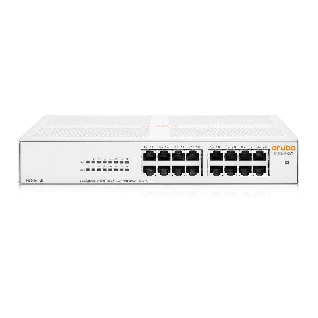 HPE Networking Instant On Switch Series 1430 Gb Неуправляемый коммутатор Ethernet 2-го уровня 16x 1G Fanless Модель для Японии 16 портов (R8R47A#ACF)
