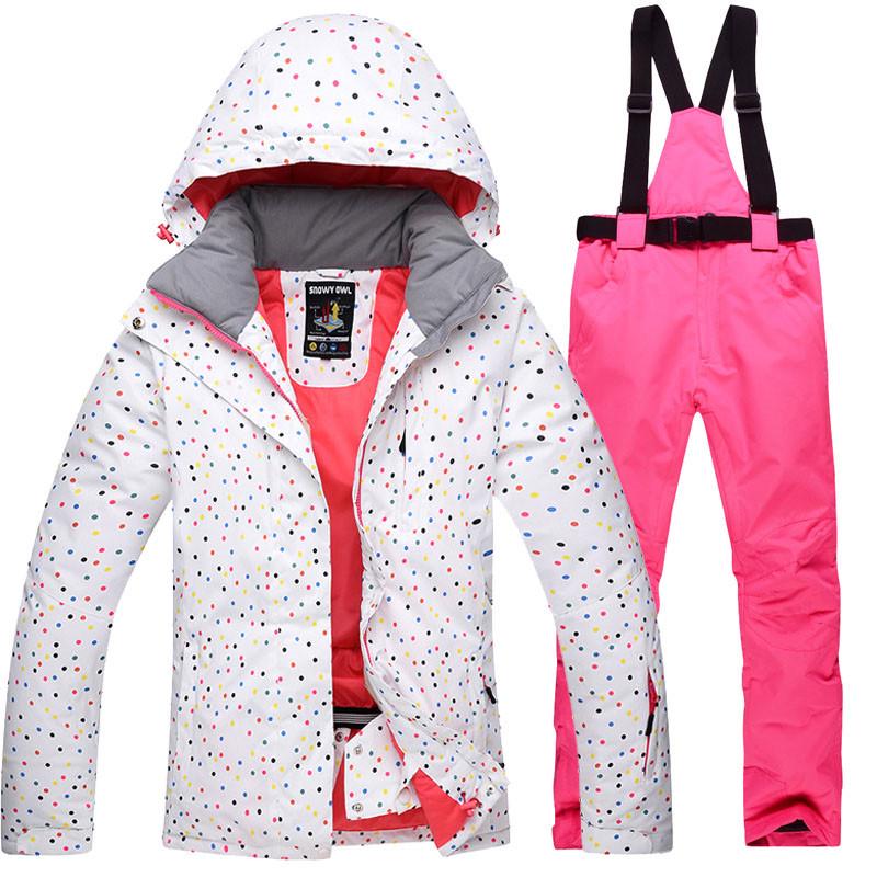 Зимний мужской и женский лыжный костюм, уличный теплый ветрозащитный водонепроницаемый костюм для катания на лыжах, сноуборде, мужская и женская лыжная куртка, лыжные штаны, зимний комбинезон