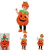 Warm And Comfy Children Pumpkin Costume With Hat And Shoe Covers For Halloween