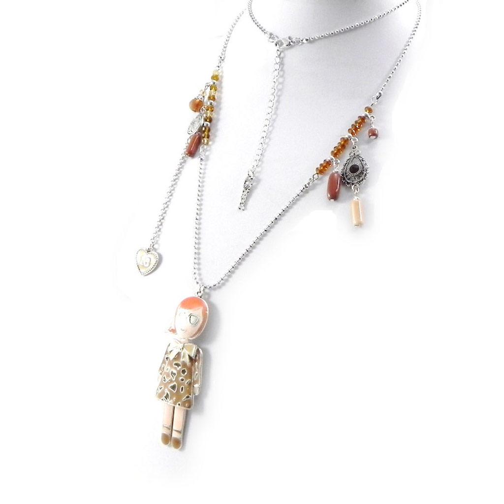 Les Trésors De Lily [H9858] - Amber 'Mangas' Designer Long Necklace