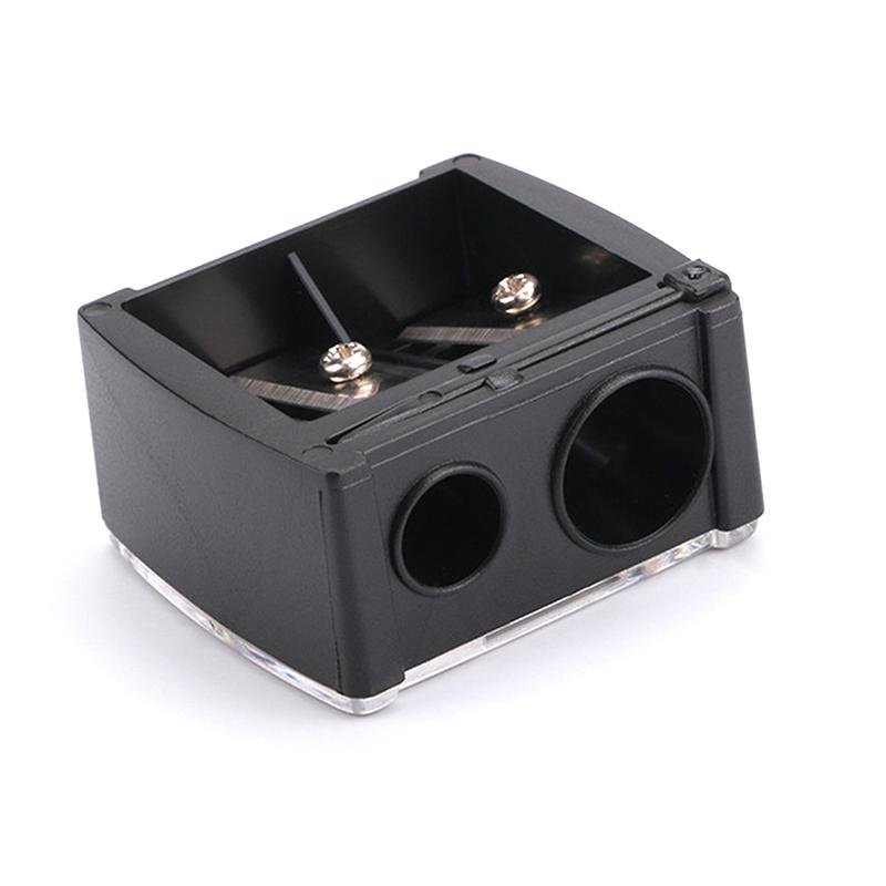 Double Holes Lipstick Pencil Sharpener For Eyebrow Lip Liner Eyeliner Pencil