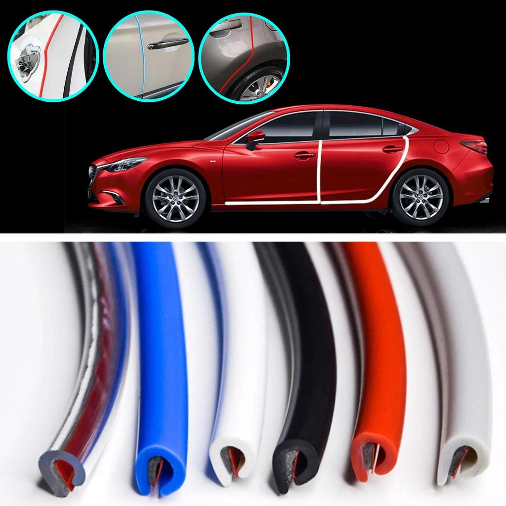 5M/Pack Universal Car Door Edge Guards Trim Styling Moulding Protection Strip Scratch Protector For Car Vehicle Interior Mirrors 6