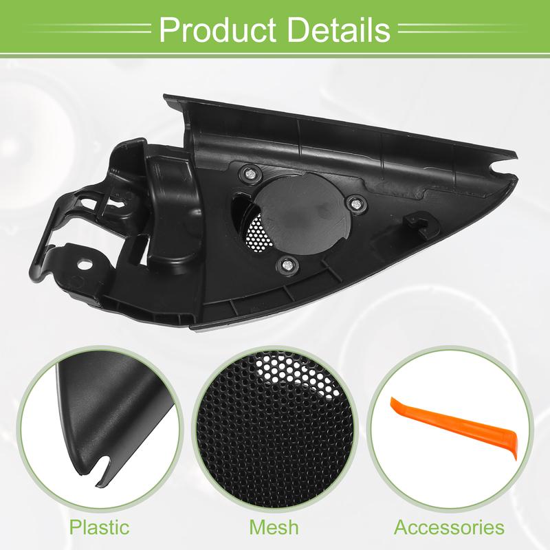 UXCELL Pair Car Door Tweeter Speaker Cover Trim for Volkswagen Jetta 2013-2019 Black
