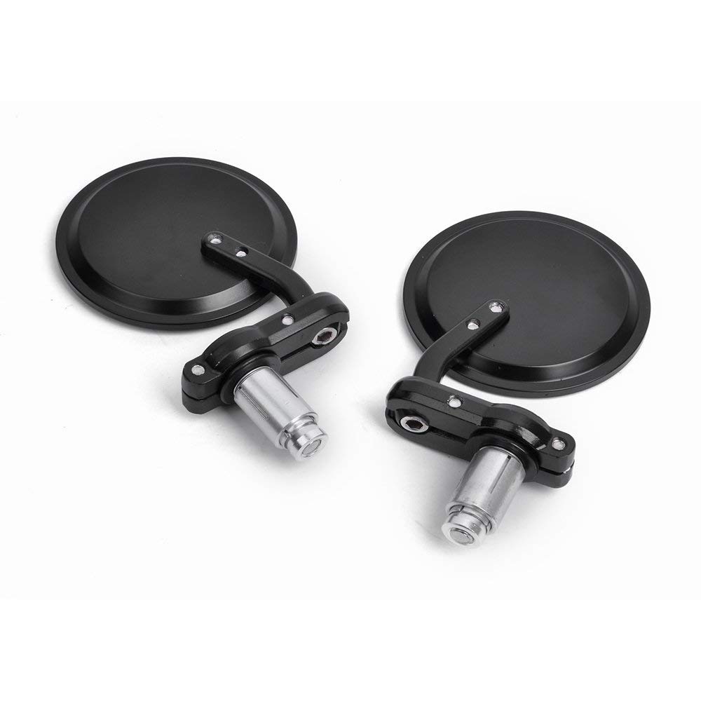 XSAJU Комплект зеркал для велосипеда, левое и правое, зеркало на руль, универсальное круглое, нескладывающееся, черное