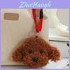 Animal Plush Keychain Bag Featuring West Highland Terrier And Golden Retriever For Travel And Daily Use