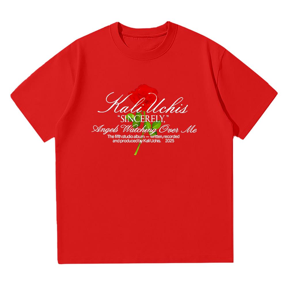 Kali Uchis Sincerely Rose Рубашка Футболка для женщин/мужчин Повседневная хлопковая футболка Летняя высококачественная футболка с круглым вырезом и коротким рукавом Свободная футболка