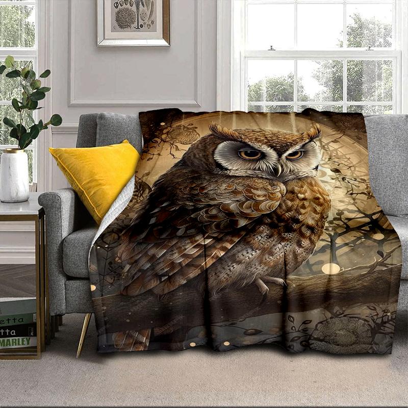 Mystical Forest Owl Blanket Flannel Blanket Throw Blanket Sofa Cover Blanket Soft Premium Blanket Picnic Blanket Tv Blanket Gifts