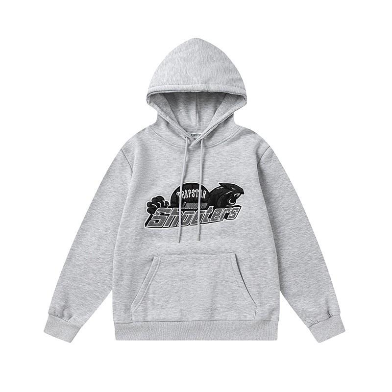Mens Oversized Hooded Sweatshirt Jogger Pants Set With Embroidered Fleece-Lined Cotton Tracksuit Winter Casual
