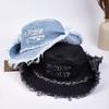 The new western denim bucket hat shows the personality, small face and old mountaineering hat, sunshade design sense, niche basin hat tide