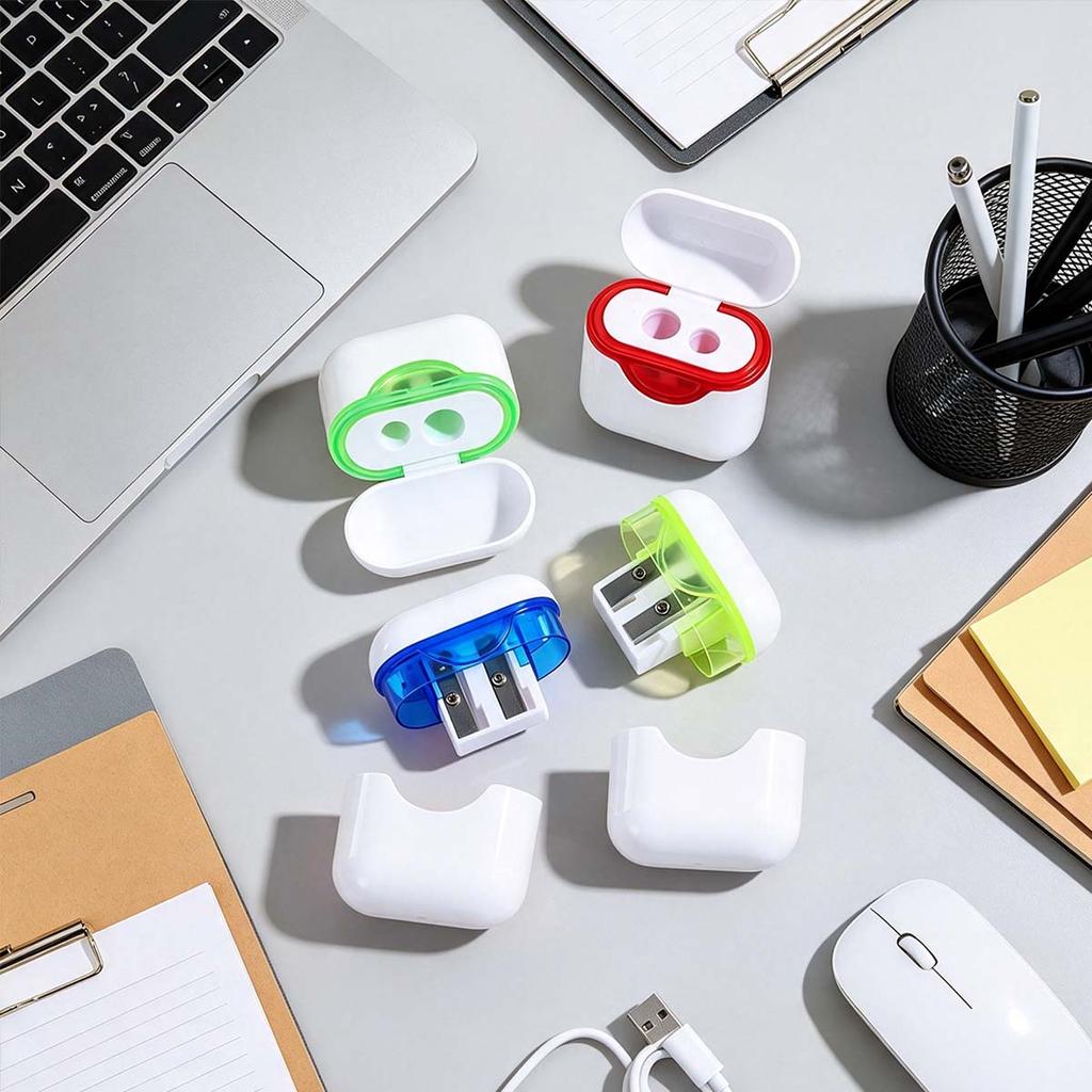 Double headphone manual pencil sharpener, students must, office, classroom use, back-to-school season, Christmas, holiday gifts