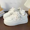 Women Korean Style Thick Soled Comfortable Casual Sports Sneakers for Women Flat White Running Vulcanized Shoes for Women