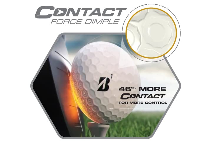 BRIDGESTONE GOLF 2023 e12 CONTACT Golf Balls, 1 Dozen (12 Balls), 3-Piece, Yellow, Imported Directly from the USA