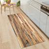 Kitchen Mat Bedroom Living Room Carpet Entrance Doormat Home Hallway Balcony Floor Mat Wood Pattern Bathroom Anti-Slip Long Rug