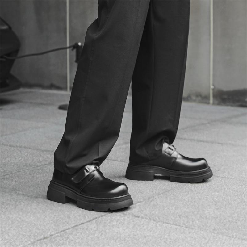 Модные мужские туфли Дерби из кожи на толстой подошве, модный дизайнерский стиль, мужская обувь для отдыха, бизнеса, свадьбы, вечеринки на открытом воздухе, высокие туфли