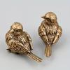 Antique Brass Sparrow Statue Bird Sculpture Solid Brass Bird Home Decor Collectible Mini Animal Figurine for Various Room Types