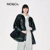 MO&Co. Women's Minimalist Down-Filled PU Jacket