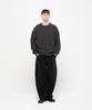 CHAMBROS Curved Balloon Cotton Denim Pants [Black]