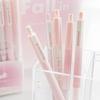5pcs/box Ins Aesthetic Blush Gradient Color Gel Pen Kawaii Girls Stationery 0.5+0.38mm Black Ink Quick-dr Test Note Writing Pen