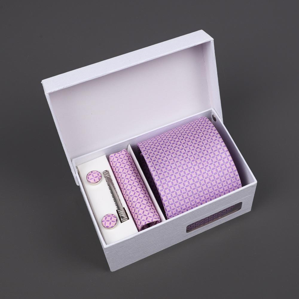 2025 Men'S Tie Premium Gift Box Jacquard Embroidered Tie Tie Logo Making