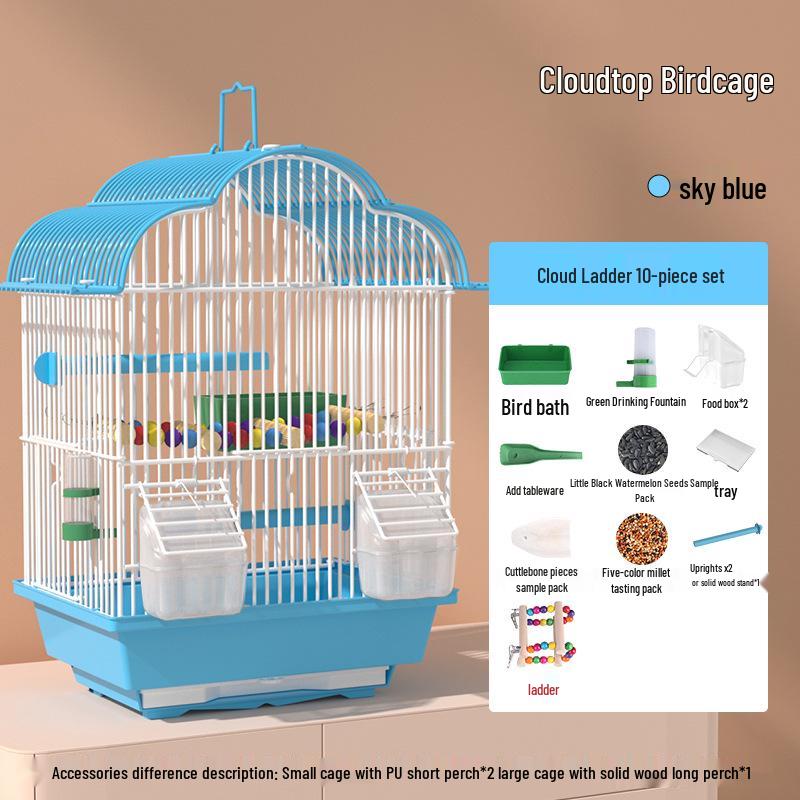 Новая Экологическая Птичья Вилла: Маленькая клетка для попугаев, например, для кореллы, ожерелового попугайчика, волнистого попугайчика, жемчужного