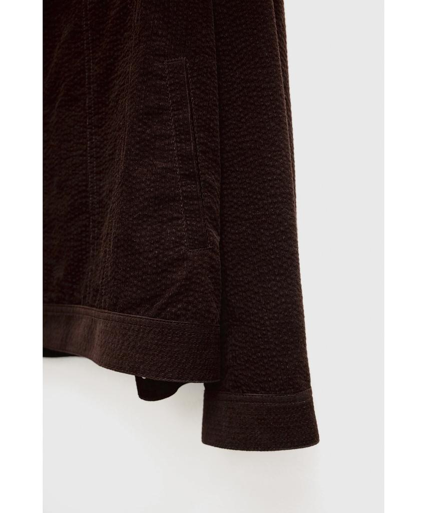 Youth Corduroy Textured Jacket - Brown