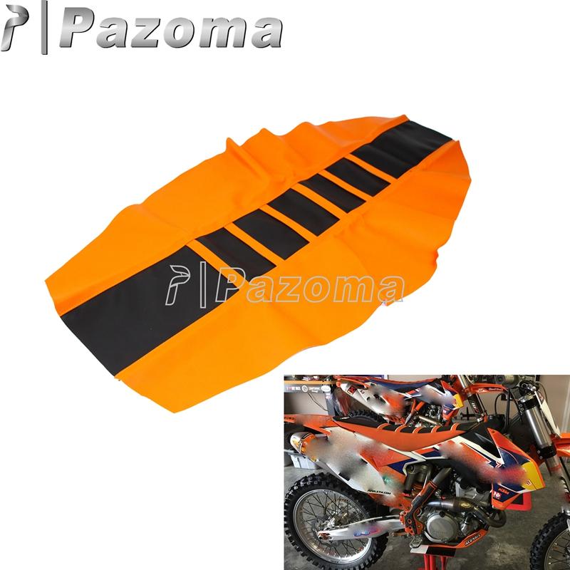 Motocross MX Enduro Off Road Striped Ribbed Gripper Soft Seat Cover For Honda Suzuki Kawasaki SX Suzuki Drz400 RMZ 250 65