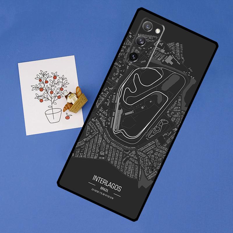 Чехол для телефона с трассами Формулы-1 Для Samsung Galaxy S25 Ultra S9 S10 S20 S21 S22 Plus S24 FE S23 Ultra Задняя крышка