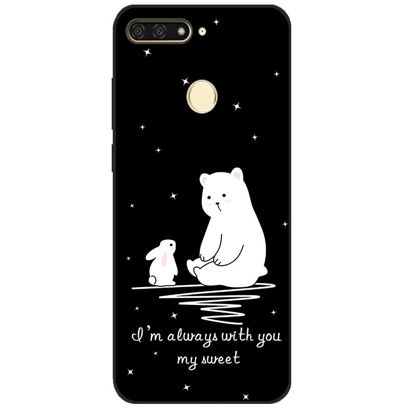 cases for huawei Y6 2018 case 5.7 inch Atu-L21 cover for huawei Y6 Prime 2018 back cover protective soft touch tpu flower rose