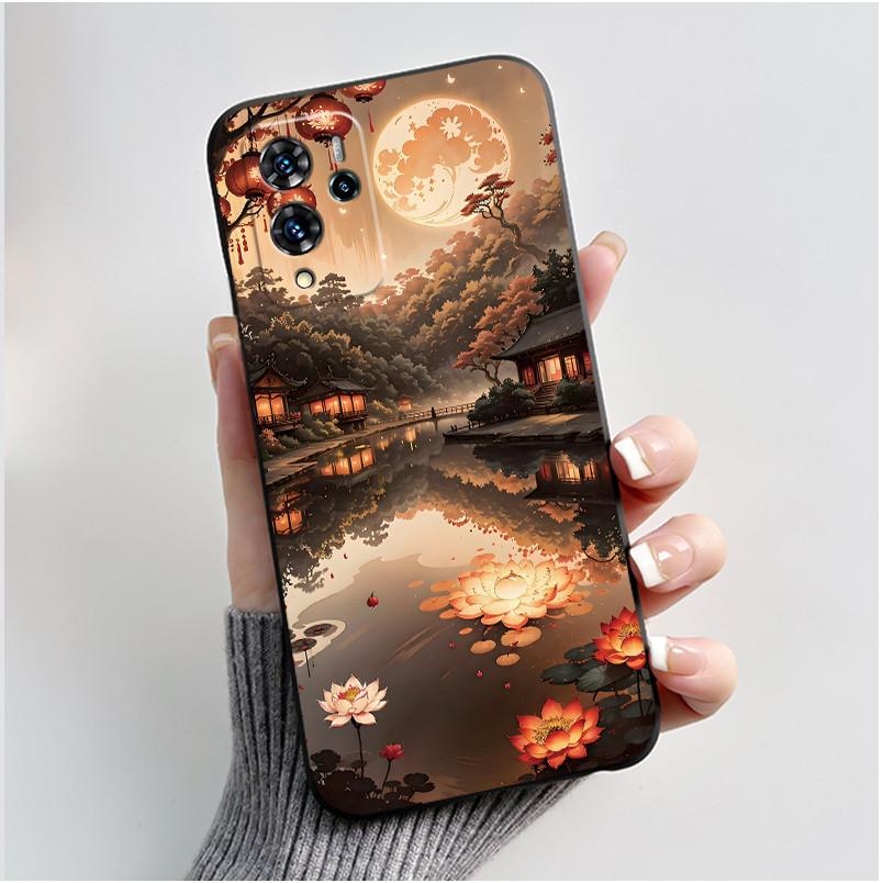 Чехол для ZTE Blade V40 Pro/ZTE 9046 Милый Заяц с Сердечком Забавный Черный Матовый Мягкий ТПУ Защитная Задняя Крышка Для Телефона ZTE V40 Pro