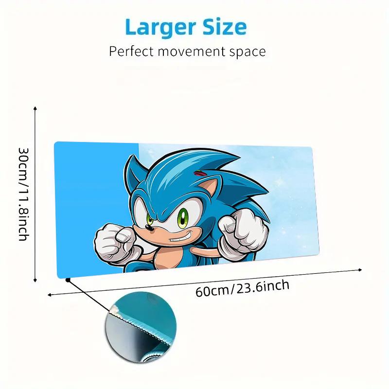 Sonic the Hedgehog4 Print Cushion Non-slip Laptop Tablet Big Mousepad XXL Mat Mini PC Playmat With Lock edge