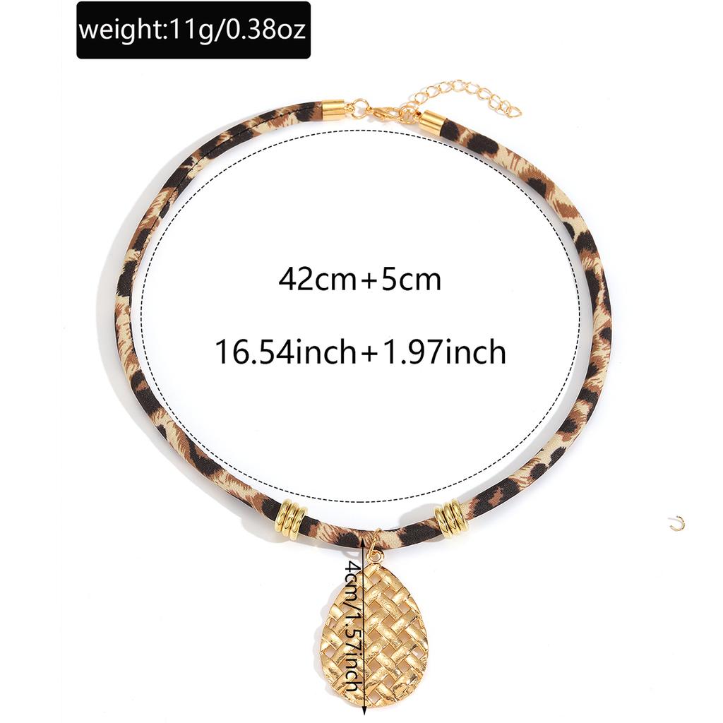 Винтажное ожерелье с леопардовым принтом, подвеска из ракушки в виде рыбы-солнца, цепочка, ожерелье с подвеской в форме рыбы-солнца для женщин и девушек