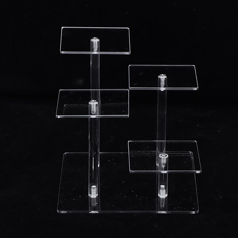 4 Layers Square Transparent Removable Acrylic Display Stand Holder Rack Kit Blind Box Display Stand Jewelry Holder Shelf