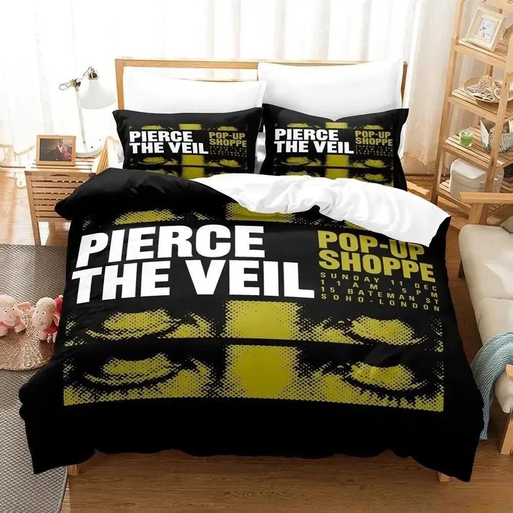 Постельное белье Pierce The Veil Односпальный Двуспальный Полный Квинсайз Кингсайз Комплект постельного белья Aldult Boys Спальня Комплекты пододеяльников Комплект 3D аниме простыней