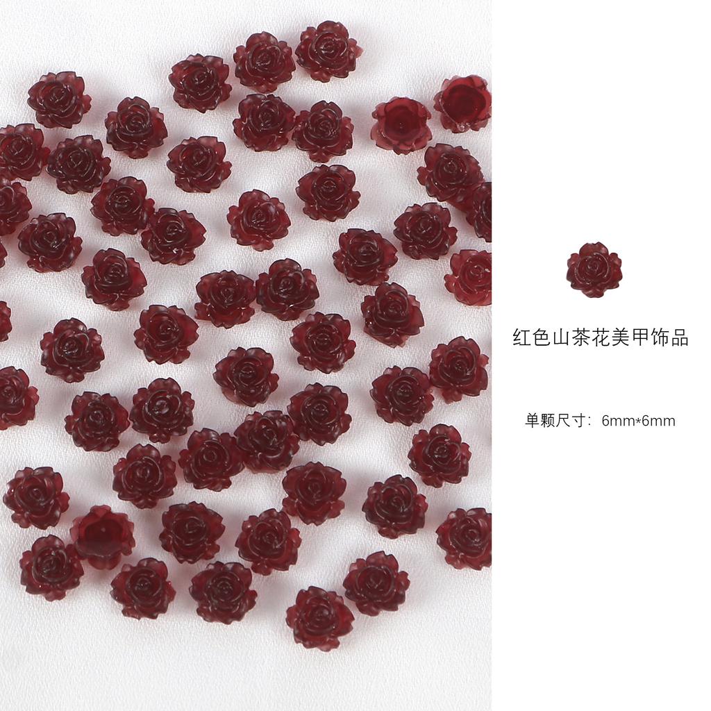 30 Aurora Camellia Nail Art Jewelry Symphony Resin Internet Celebrity Transparent Rose Трехмерные аксессуары для ногтей