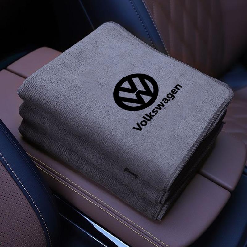 ABCD1 Car Microfiber Wash Towel Wipe Drying Cloth Cleaning Tool For Volkswagen VW GTI Polo Passat B6 Golf Tiguan T-ROC Jetta Arteon CC