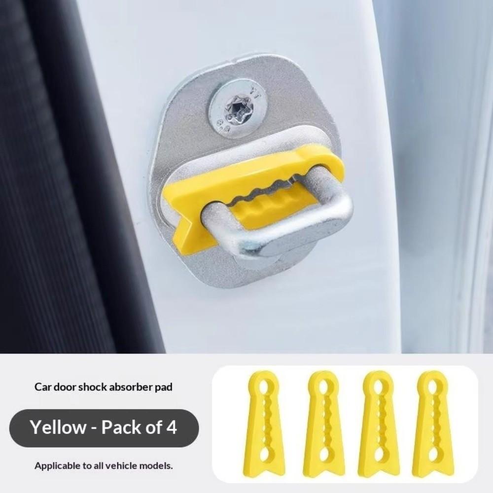 4Pcs Silicone Car Door Lock Sound Deadener Buffer Car Door Lock Protectors Auto Accessories