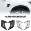 2 Pcs ABS Plastic Car Side Air Outlet Air Flow Mudguard Air Inlet Sticker Shark Gill Air Outlet Simulation Exterior Decoration