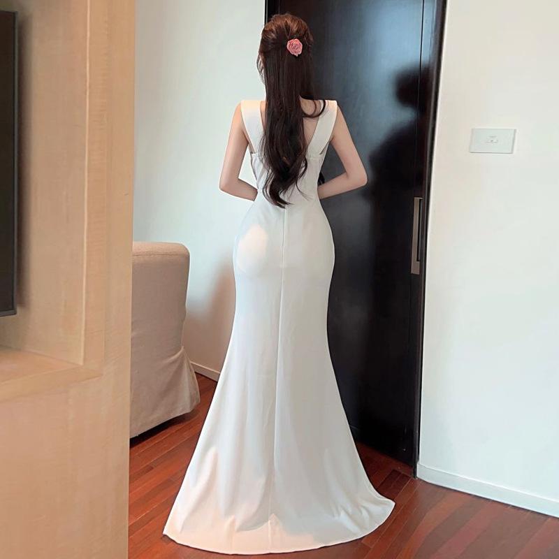 Темперамент сексуальное полое сетчатое платье сращивания платье женщины