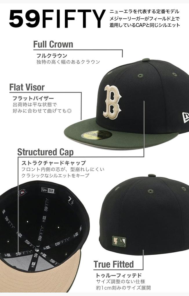 NEW ERA 59FIFTY Cap MLB BOS Black Dark Seaweed 7 1/8