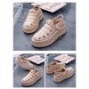 Женские сандалии New Roman Shoes Woven Thick Bottom Inner High White Shoes