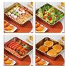 Serving Tray Stainless Steel Grilling Tray,Grilling Prep and Serve Trays BBQ Accessories for Vegetable,Fish,Meat,Seafood