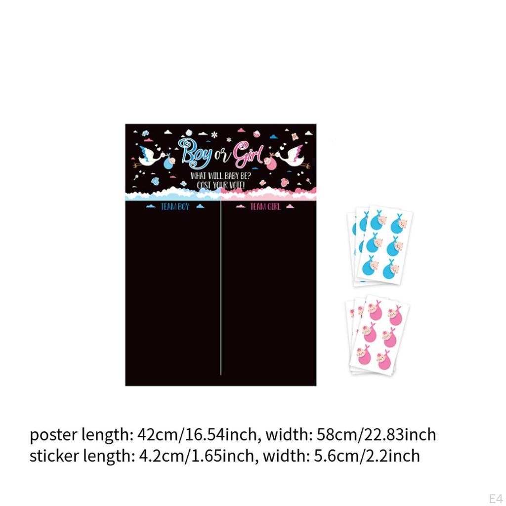 Baby Gender Reveal Board Game, Creative Voting Showers Supplies